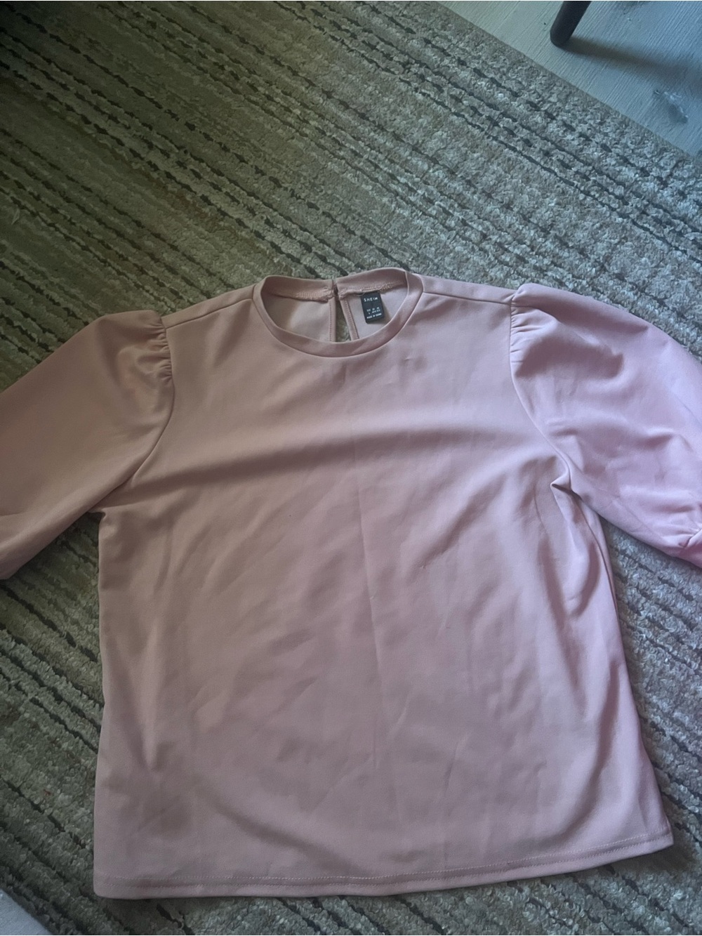 Blush Pink Puff Sleeve Blouse